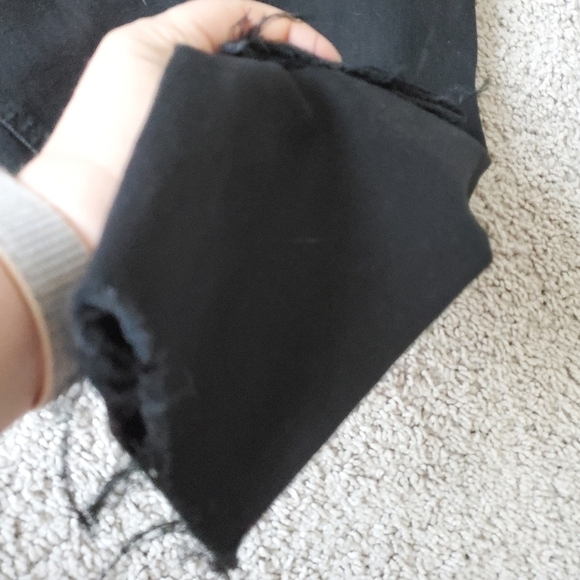 B.P. Black Jeans Button Fly Distressed Hem - Picture 8 of 11